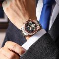 POEDAGAR brand fashionable business luxury waterproof automatic mechanical men's watch. 