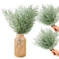 Artificial Pine Branches Cedar Sprig Pine Winter Leaves Christmas Snowy Greenery Branches for DIY Garland Home Garden Vase Decoration. 