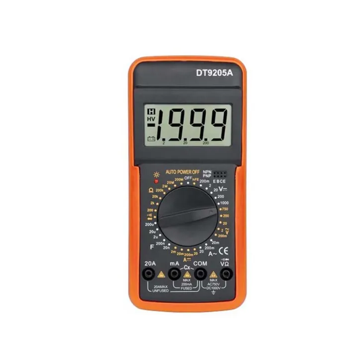 DT9205A multimeter hand-held electronic digital display universal meter ...