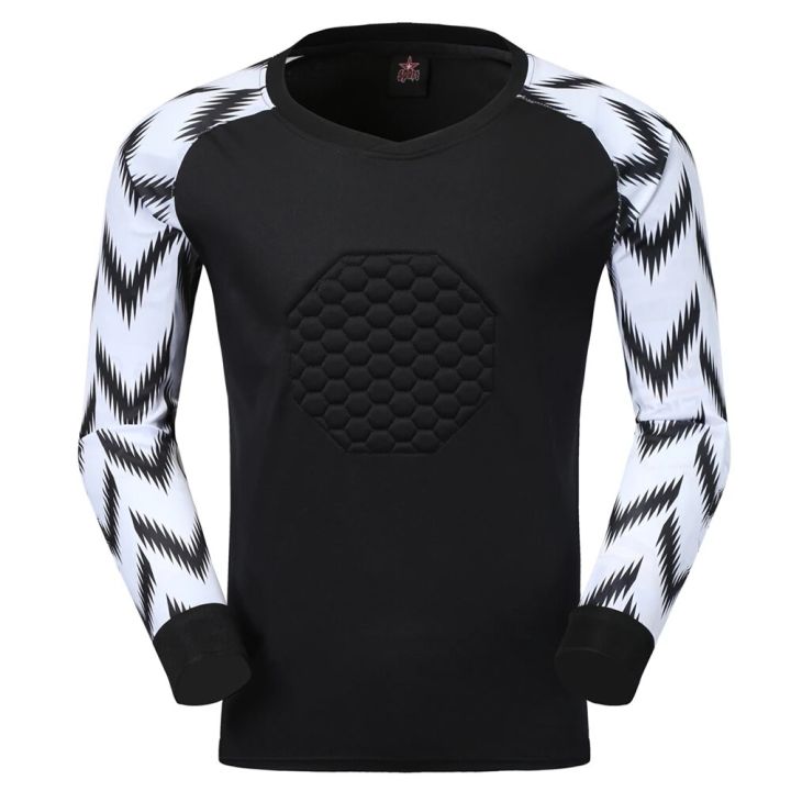 Men Kids Rugby Soccer Goalkeeper Jerseys Football Goalie Jersey Shirts Goal Keeper Sport Kit Chest Elbow Protector Custom Print