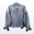 Short Coat Denim Coat Jacket Long Sleeve All-Matching Women's New Short Loose Top Spring and Autumn Clothing Korean Style Patchwork. 