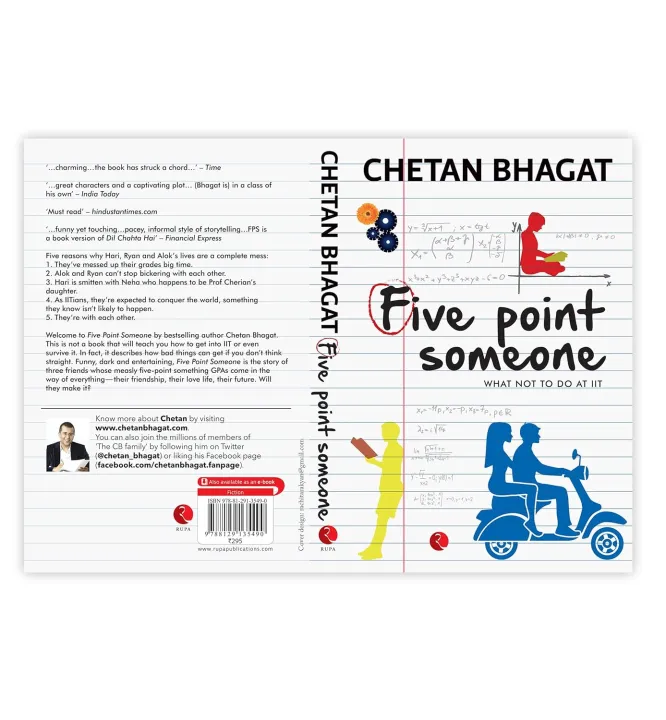 Five Point Someone ; What Not To Do at IIT  by Author Chetan Bhagat, Fiction, Book Paperback