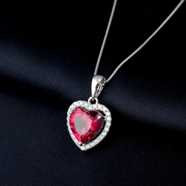 Potiy%20Heart%20Shape%203.6ct%20Created%20Ruby%20Pendant%20Necklace%20No%20Chain%20925%20Sterling%20Silver%20for%20Women%20Daily%20Wedding%20Party%20Jewelry%20-%20Image%202