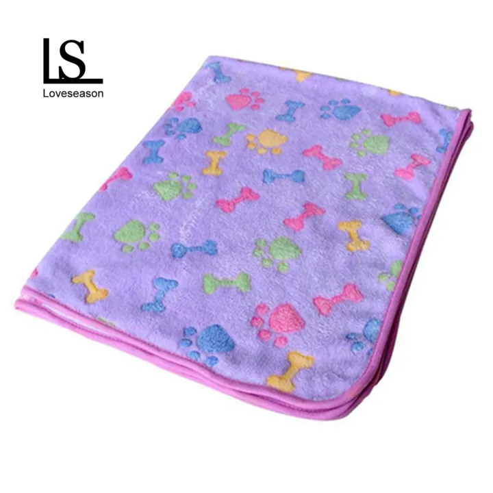 Loveseason Pet Cushion Washable Printed Pattern Pet Soft Fleece Blanket