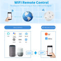 20A Tuya Smart Socket Plug WiFi UK Plug 3pin Adapter Home Alexa Voice Control With Energy Monitering Timer Function Power Outlet Set. 