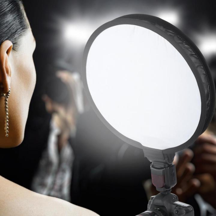 Portable Foldable Round-shape Softbox Diffuser for Camera Flash Softbox ...