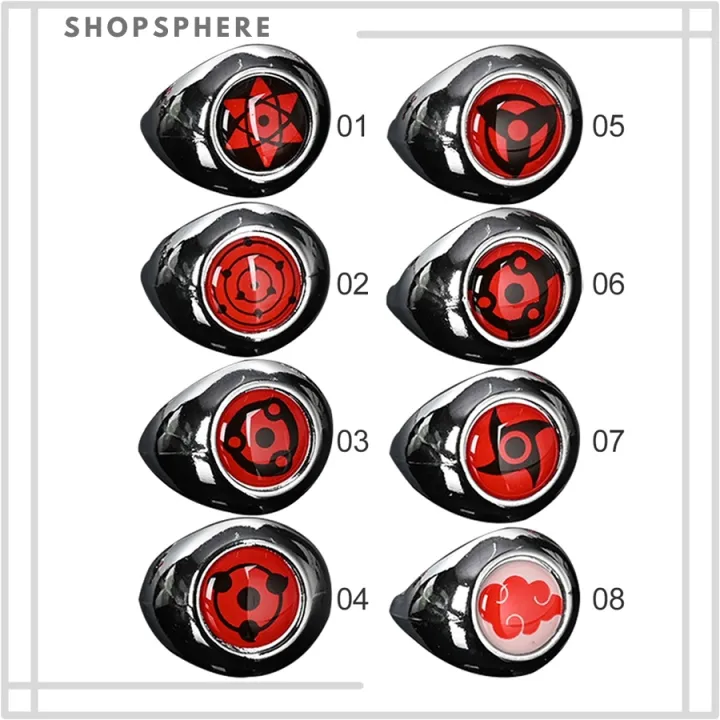 ShopSphere%20Ring%20Naruto%20Akatsuki%20Uchiha%20Sasuke%20Itachi%20Sharingan%20Cosplay%20Rings%20For%20Women%20Men%20Can%20Adjustable%20-%20Image%204