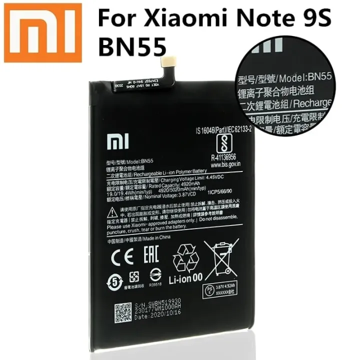 BN55%20Xiaomi%20Original%20Battery%20For%20Redmi%20Note%209S%20Note%209Pro%20Genuine%205020mAh%20Battery%20Redmi%20Note%209Pro%20Note%209S%20-%20Image%204