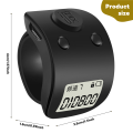Mini Digital LCD Electronic Finger Ring Hand Tally Counter 6 Digit Rechargeable Counters Clicker-Black. 