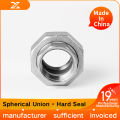 304 stainless steel inner thread spherical union hard sealing water pipe union screw thread can be screwed freely for water heat. 