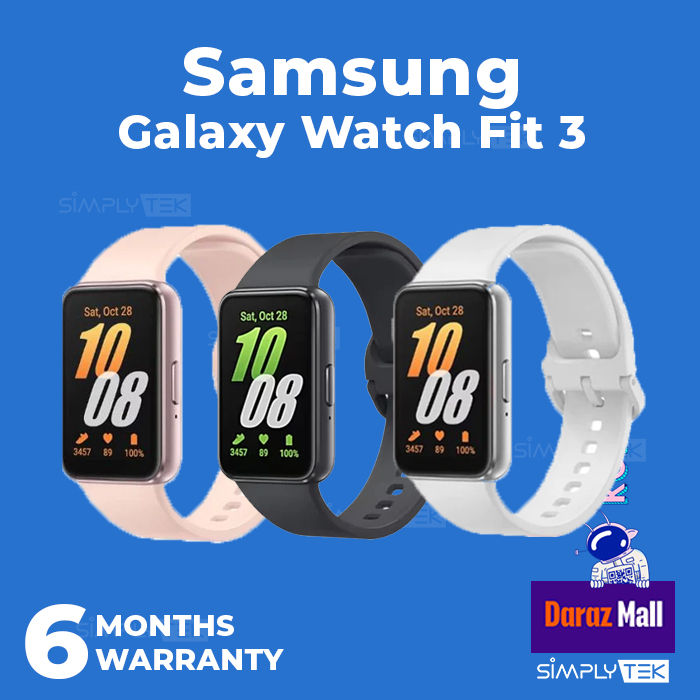 Samsung Galaxy Fit 3 Smartwatch, 1.6" large AMOLED display, Tracking sleep and over 100 exercises, Instant notifications and media controls