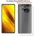 Ultra Thin Clear Slim Fit Transparent Carbon Fiber  Matte Back Stickers For Xiaomi Poco X3. 