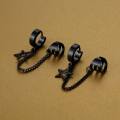 【ThinkWay】hikaw for women earings for women earrings earrings korean style Women Ear StudsFashion Earrings Hollow Star Men Ear Buckles Chain Stainless Steel Pentagram Cross Earrings Men Earrings Men Ear Clip Korean Style Earrings. 
