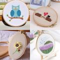 10 s/set Wooden Mini Embroidery Hoop Ring Cross Stitch Frame DIY Handmade Pendant Crafts Embroidery Circle Sewing Kit. 