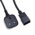 IEC320 C14 to UK BS1363A Outlet socket,IEC C14 Male Plug to UK 3Pin Female Socket Power Adapter Cable For PDU UPS,13A. 