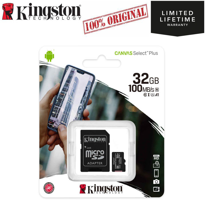 Kingston%20Genuine%20Canvas%20Select%20Plus%20MicroSD%20Class%2010%20SDHC%20SDXC%20A1%20UHS-1%20Memory%20Card%2032GB%2064GB%20128GB%20256GB%20512GB%20Micro%20SD%20Memory%20Card%20-%20Image%202
