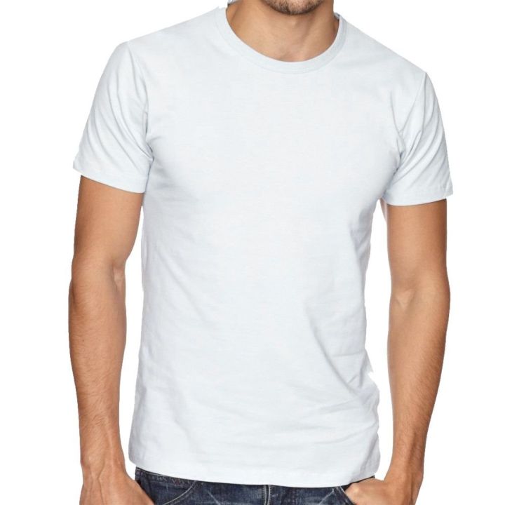Plain White colour Crew Neck Premium T Shirt