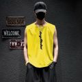 Fitness Clothes Men's Ice Silk Quick-Drying Vest Sportswear Suit Summer Sleeveless T T-shirt Basketball Training Wear-Suit. 