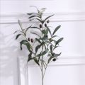 4-fork Foam 77cm Home Decoration Silk Cloth Wedding Celebration Simulated Decorative Articles Vase Decoration Olive Branch Floral Materials Artificial Olive Leaf Green Plant. 