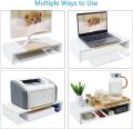 VTEC FURNITURE Modern Monitor Riser / Monitor Stand for Desk TV/Screen/PC/Printer/Laptop Riser / Computer Shelf with Storage TV Holder for Home Office. 