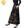 Elegant Women Maxi Skirt Vintage A-line Maxi Skirt with Pockets for Elegant Party Commute High Waist Colorblock Design Fashion Women Plaid Skirt. 