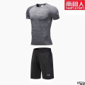 Treadmill gym loose quick-drying fitness clothes] men's spring and autumn short-sleeved Antarctic [summer short-sleeved sportswear]. 