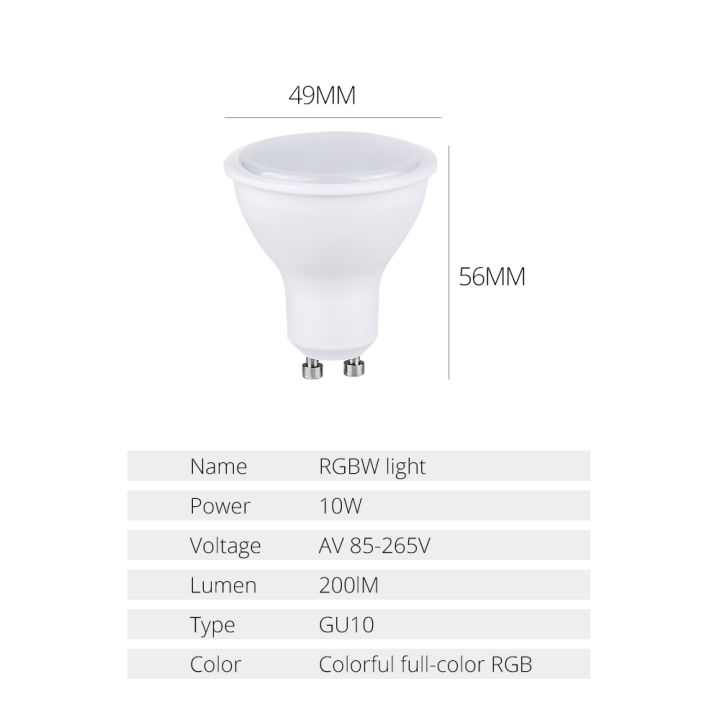 85-265V%2010W%20GU10%20LED%20Bulb%2016%20Colors%20RGB+CW+WW%20Lamp%20Spotlight%20IR%20Remote%20Control%20Ampoule%20Bombillas%20Room%20Home%20Party%20Festival%20Decor%20-%20Image%203