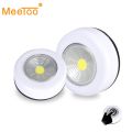 COB LED Cordless Stick Tap Wardrobe Touch Light Lamp 3W Battery Powered Kitchen Cabinet Closet Push Tap Home Stick On Lamp Blub. 