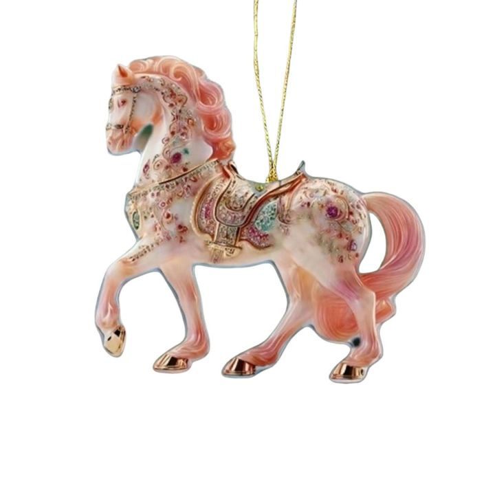New%20Year%202D%20Flat%20Christmas%20Hanging%20Pendant%20Acrylic%20Golden%20Horse%20Car%20Horse%20Pendant%20Keychain%20Navidad%20Decor%20-%20Image%209