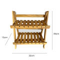 Wooden Tea Corner Rack 2 Tier Solid Wood Kitchen Shelf Multi-Purpose Plant Holder or Spice Organizer. 