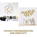 12pcs 3D Gold Butterfly Wall Stickers. 