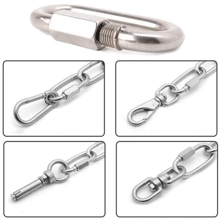 New%20Stainless%20Steel%20Screw%20Lock%20Climbing%20Gear%20Carabiner%20Quick%20Links%20Safety%20Snap%20Hook%20Chain%20Connecting%20Ring%20Carabiner%20Chain%20Buckle%20-%20Image%204