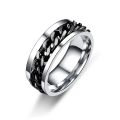 Cool Punk Stainless Steel Rings Rotatable Bottle Opener Spinner Chains, Gothic Style for Men and Women. 