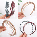 Fashion Simple Wave Headbands For Women Frosted Solid Color Toothed Non-slip Hair Bands Girl Face Wash Sports Hairbands Hair Accessories 1Pcs. 