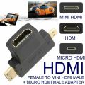 Micro Mini Hdmi Male To Hdmi Female Adapter Hdmi Female To Mini Micro Hdmi Male Converter Spriter  Cp4029  L. 