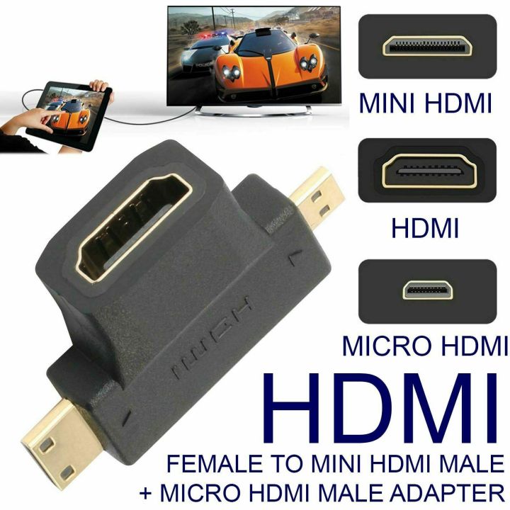 Micro Mini Hdmi Male To Hdmi Female Adapter Hdmi Female To Mini Micro Hdmi Male Converter Spriter  Cp4029  L