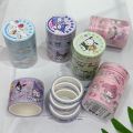 【The Quiet Page】4 Set Sanrio Mymelody Kuromi Cinnamoroll Pochacco Cute Cartoon Character Decoration Adhesive Masking Washi Tape Kids. 