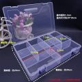 Large Thick10Transparent Detachable Plastic Storage Box Compartmented Storage Boxes Fishing Tackle Box Tool Display Sample Box. 