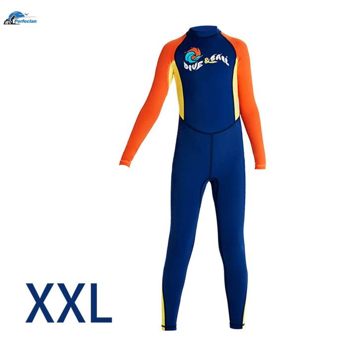 Kids%20Wetsuit%20Swimming%20Costume%20Durable%20Bathing%20Suit%20Children%20Wet%20Suit%20for%20Summer%20Beach%202XL%20Navy%20-%20Image%207