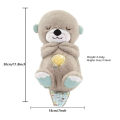 Breathing Teddy Bear Breathing Otter with Soft Music Soft Plush Toy  / breathable teddy / teddy bears for girls. 