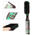 Double-sided Comb Printed Pattern Beard Styling Brush Professional Shave Beard Brush Barber Broken Hair Remove Comb For Men. 