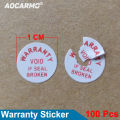 Aocarmo 100pcs/lot 1CM 10mm Damage Label Warranty Void Seal Easy Broken Fragile Sticker Adhesive For Cellphone Laptop Repair. 