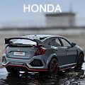 model bike 1:32 HONDA CIVIC TYPE-R Alloy Car Model Diecasts Toy Vehicles Metal Sports Car Model Sound and Light Collection Childrens GiftParty Tableware. 
