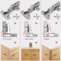 Adjustable Cabinet Door Hinges 26 Cup Soft Self Closing Kitchen Frameless Steel Small Degree Opening Buffer Dampers. 
