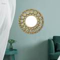 Wall Hanging Mirror with Chain Bedroom Gold Frame Home Bathroom. 