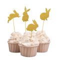 Pers Glitter Rabbit Festival Supplies Cake Pers Happy Easter Rabbit Glitter Rabbit Cupcake Easter Ornament. 