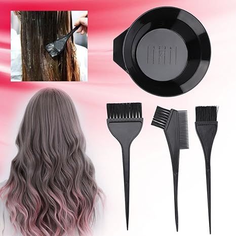 4PCS Hair Dye Kit - Tinting Bowl, Dyeing Brushes, Comb Mixer - DIY Hair - View #4