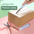 Deli Foldable Scissors Portable Anti for kids Handmade Unboxing Paper Cutting Utility Stationery Cute. 