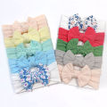 I Love Dad 5Pcs/lot Cable Knit Baby Girl Headbans Bow Soft Nylon Headband for Newborn Girls Elastic Hair Bands Turban Baby Hair Accessories. 