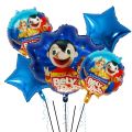 5pc El Show De Bely Y Beto Blue Vinyl Polyester Foil Balloons Baby Shower Children Birthday Party Decorations Helium Globos Toy. 